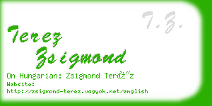 terez zsigmond business card